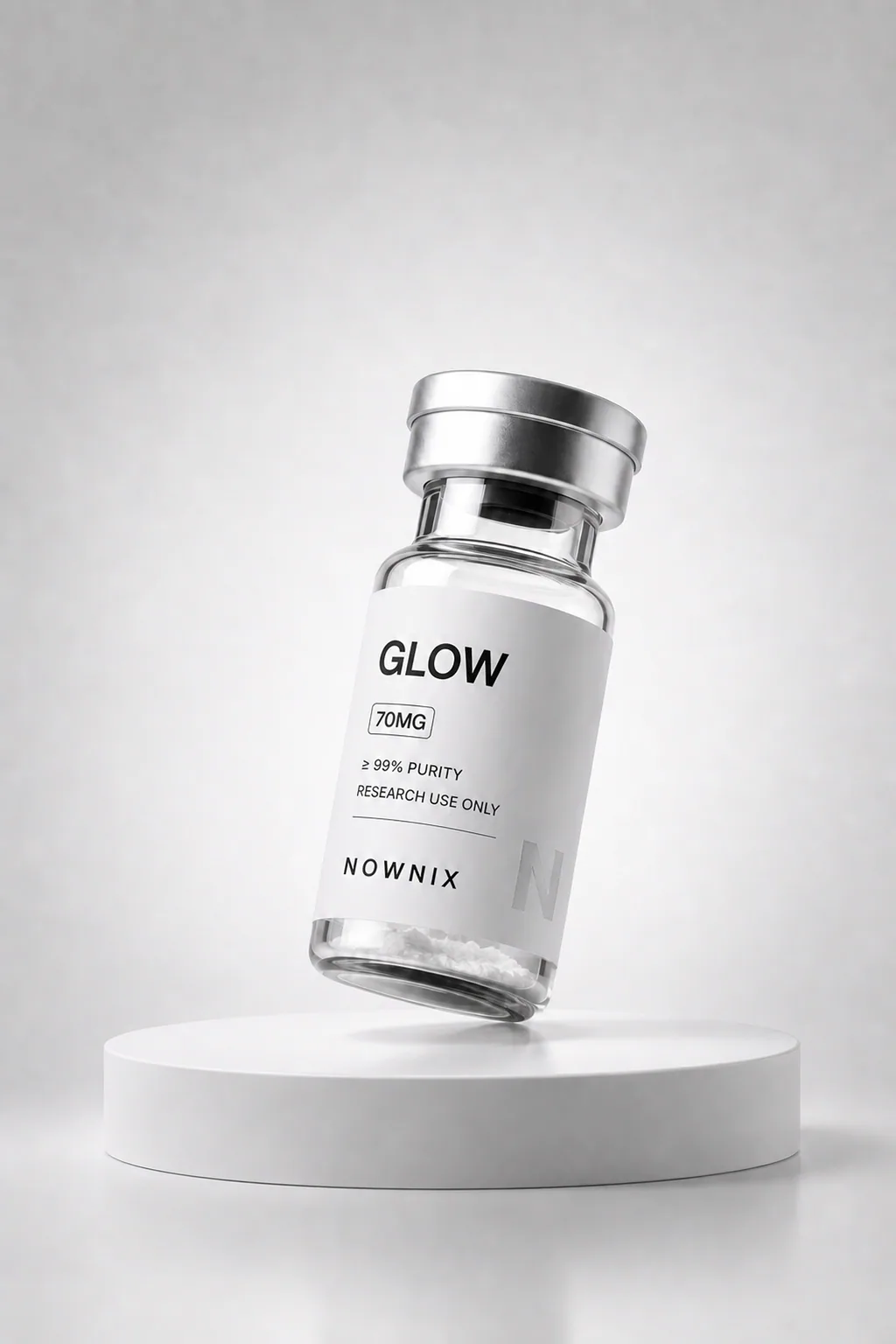 GLOW 70mg research vial